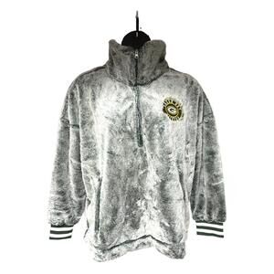 NFL Women's Frosted Sherpa Pullover w/ Rib Knit Sleeves Packers - Regular